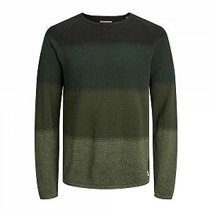 Вязаний пуловер JACK & JONES JJEHILL чоловічий, з круглим вирізом, базовий, з довгими рукавами, бавовняна сорочка - Фото 1