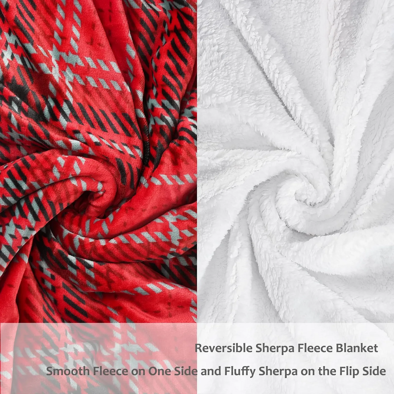 Плед Sherpa Catalonia Plaid Checked, Пухнастий плед, Дуже м'який теплий флісовий плед, Накидка на диван, фото №3