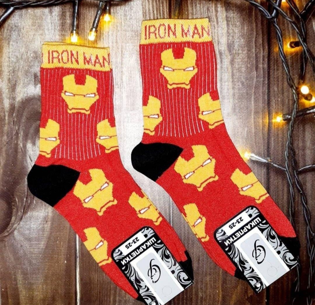 Чоловічі молодіжні шкарпетки високі демісезонні червоні 39-44 розмір, фото №1