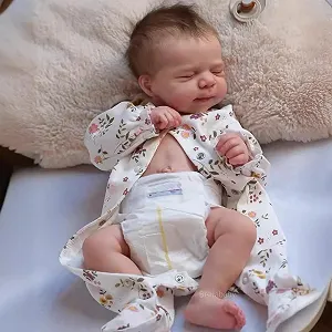 Лялька Reborn Хлопчик 49 см М'яке вінілове тіло, виглядає як справжня дитина, закриті очі synthetic.ua - Фото 1