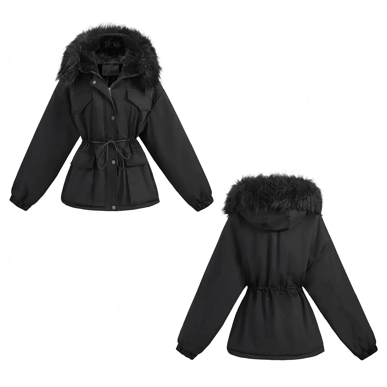 Жіноча зимова парка Amropi  Зимова тепла парка на штучному хутрі, фото №6