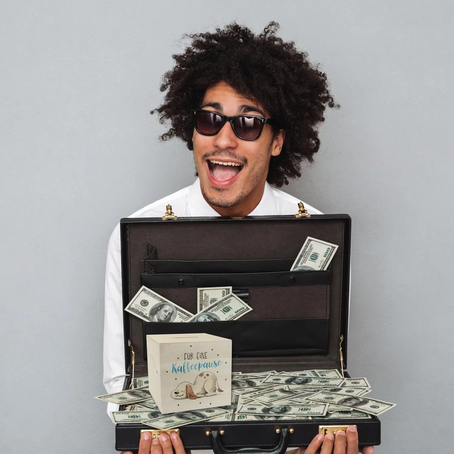 Скарбничка Relaxter Dog Дерев'яна Kaffeepause Собака, фото №5