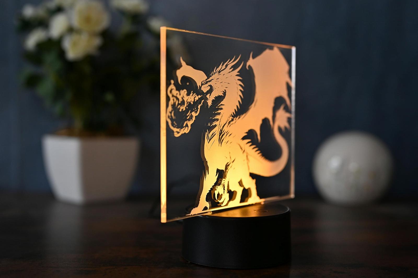 Настольная лампа Magic Dragon LED Art Deco Черная, фото №4