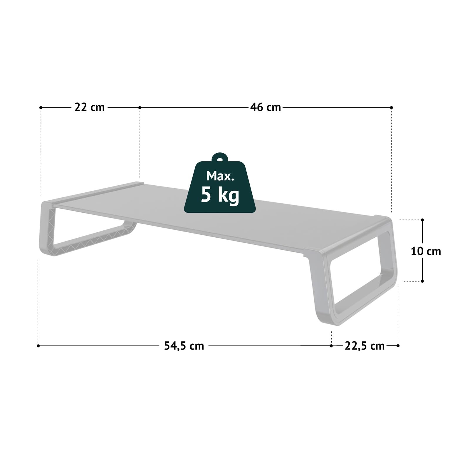 Подставка для монитора SVITA ANSAN Стекло Черный, фото №9 Подставка для монитора SVITA ANSAN Стекло Черный, фото №9
