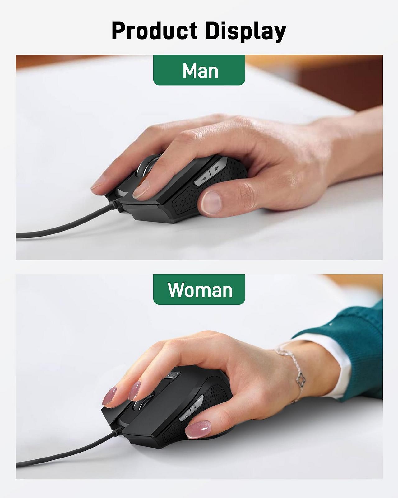 Миша Acer дротова 3200 DPI, 6 кнопок, фото №5