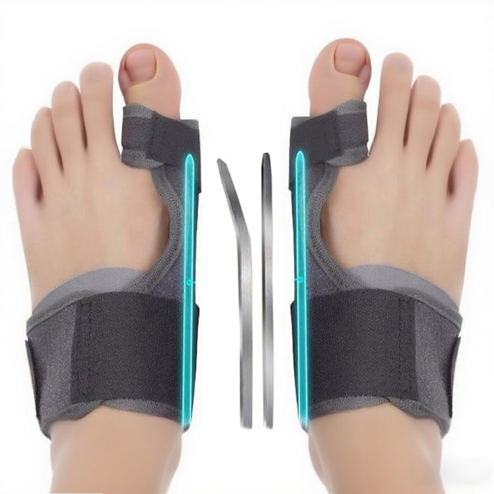 Шина для корекції великого пальця стопи Hallux Valgus Регульована Універсальний розмір для чоловіків і жінок, 1 пара, фото №1