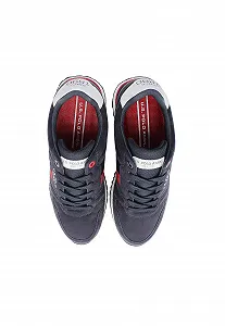 Кросівки U.S. Polo Xirio004A із замшевої екошкіри/тканини Темно-синій чоловічі synthetic.ua - Фото 1