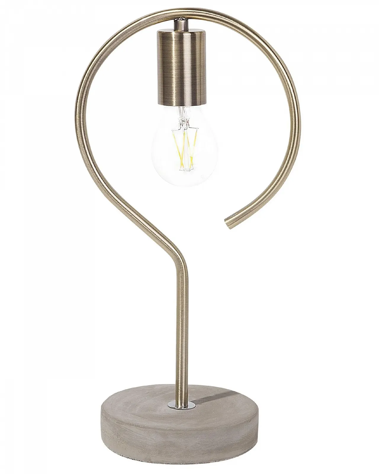 Настільна лампа Jucar Minimalist Open Lampshade Метал/Бетон Латунь, фото №1