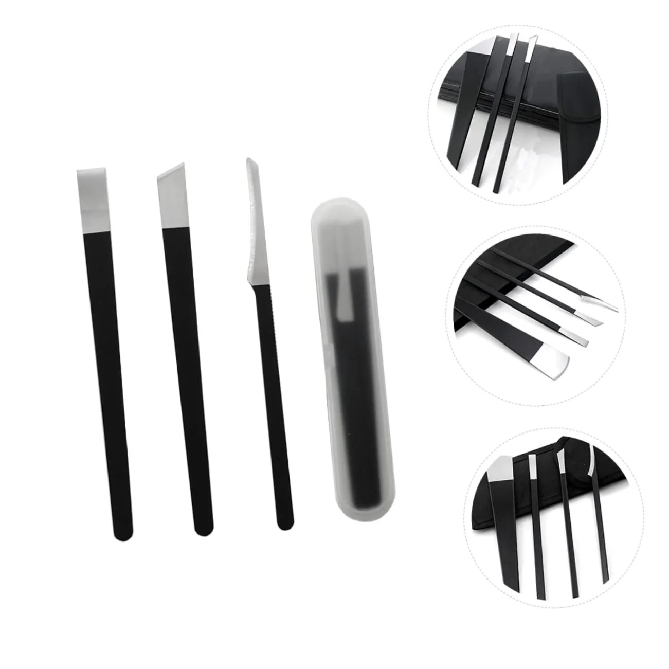 Набір  4 в 1 для педикюру Healvian Чорний, фото №9