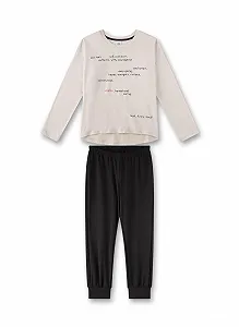 Піжама Sanetta для дівчаток бежева - Фото 1