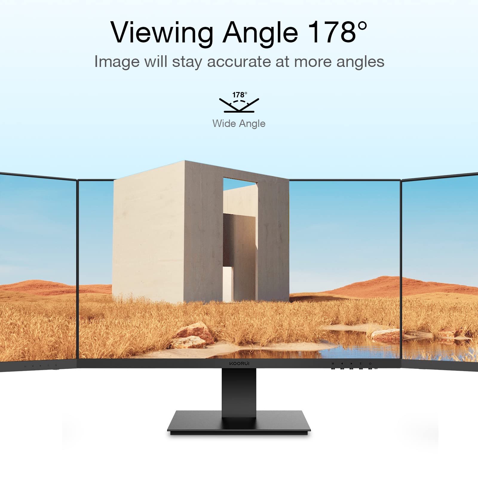 Монитор KOORUI 24 дюйма Full HD 75Hz 5ms Черный, фото №3