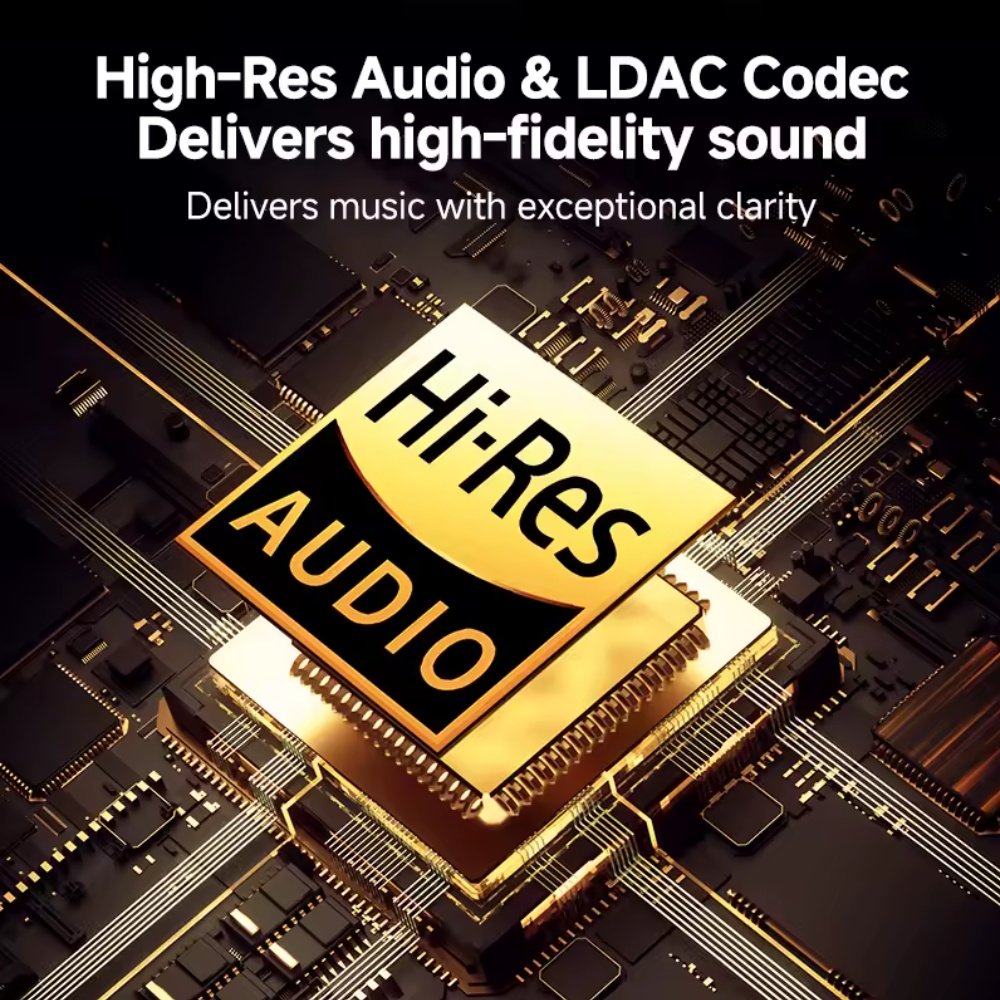 Навушники QCY H3 Pro Black LDAC ANC 50dB Noise Canceling Hi-Res Spatial Audio BT5.4, фото №3