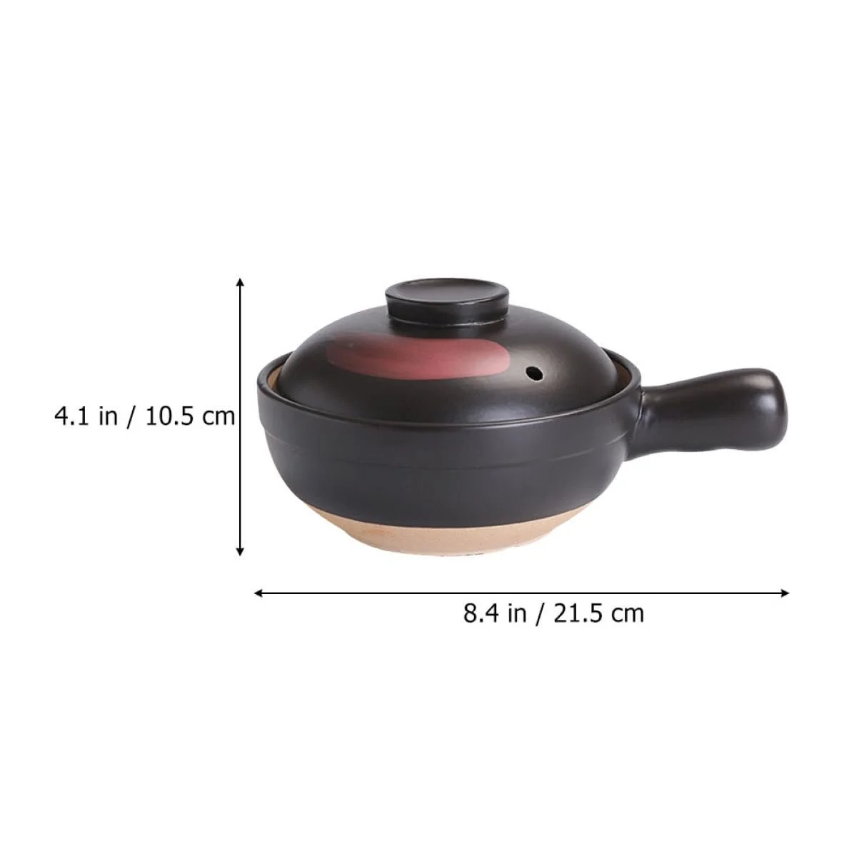 Глиняная кастрюля TOYANDONA Sand Pot Маленькая Плоское основание Антипригарное покрытие Термостойкая, фото №2