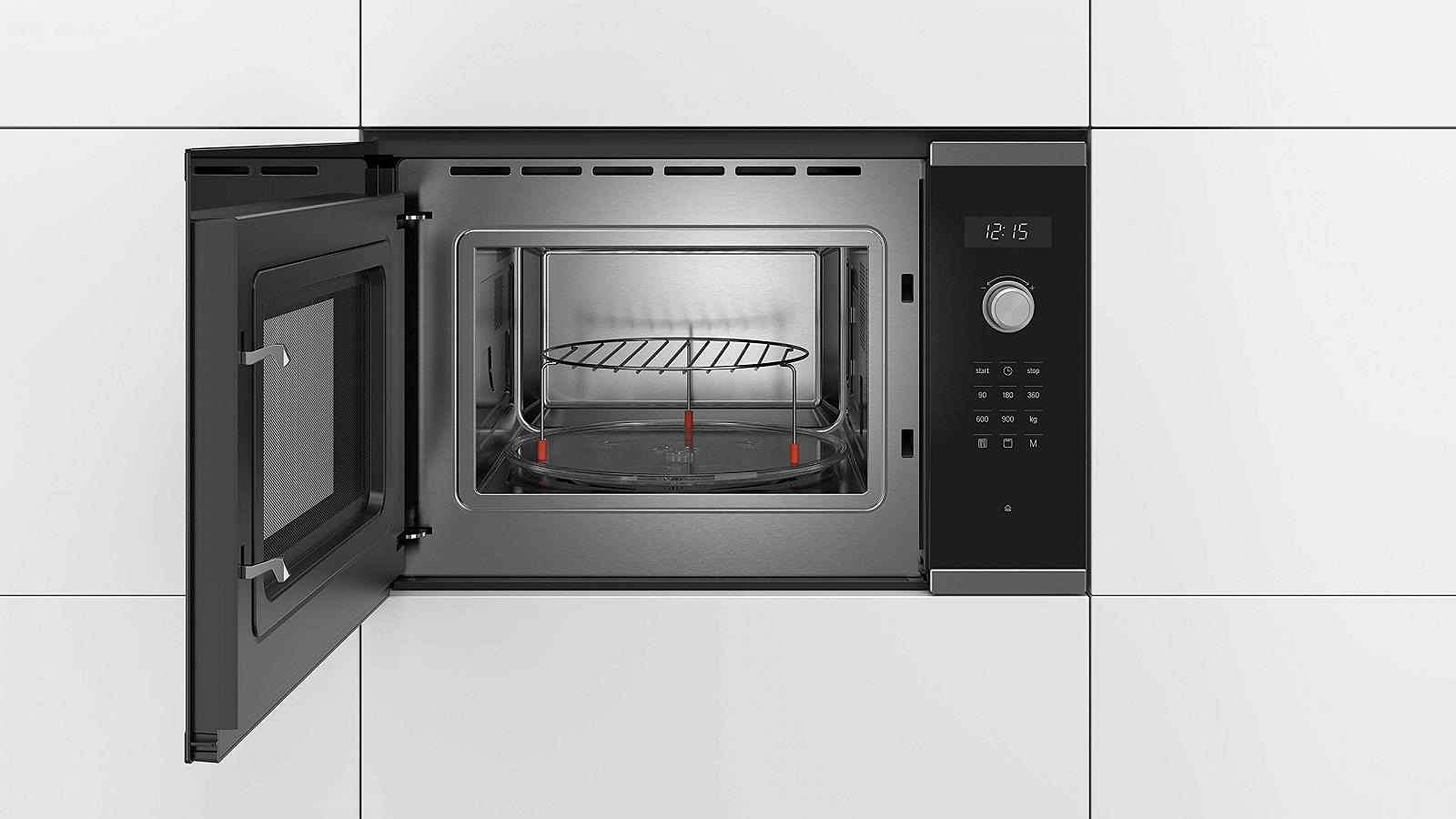 Встраиваемая микроволновая печь Bosch Series 6 BEL554MS0 900 Вт 25 л Поворотный стол 31.5 см Левая петля двери Нержавеющая сталь AutoPilot 8 Гриль, фото №2