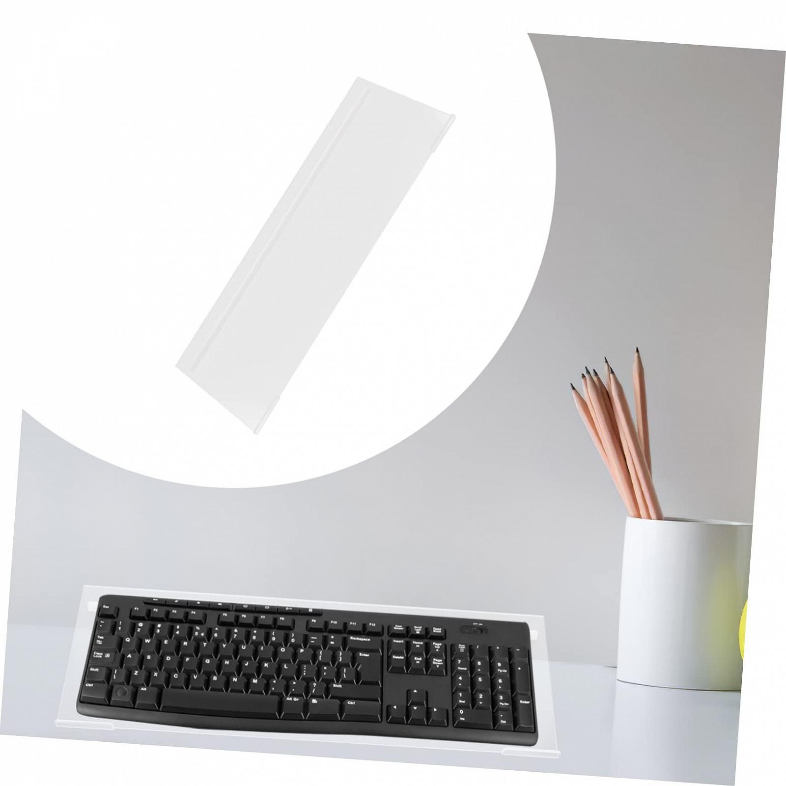 Подставка для клавиатуры акриловая прозрачная Holibanna, наклонная, для ПК, эргономичная, нескользящая, для стола, универсальная, прочная, случайный цвет, фото №4