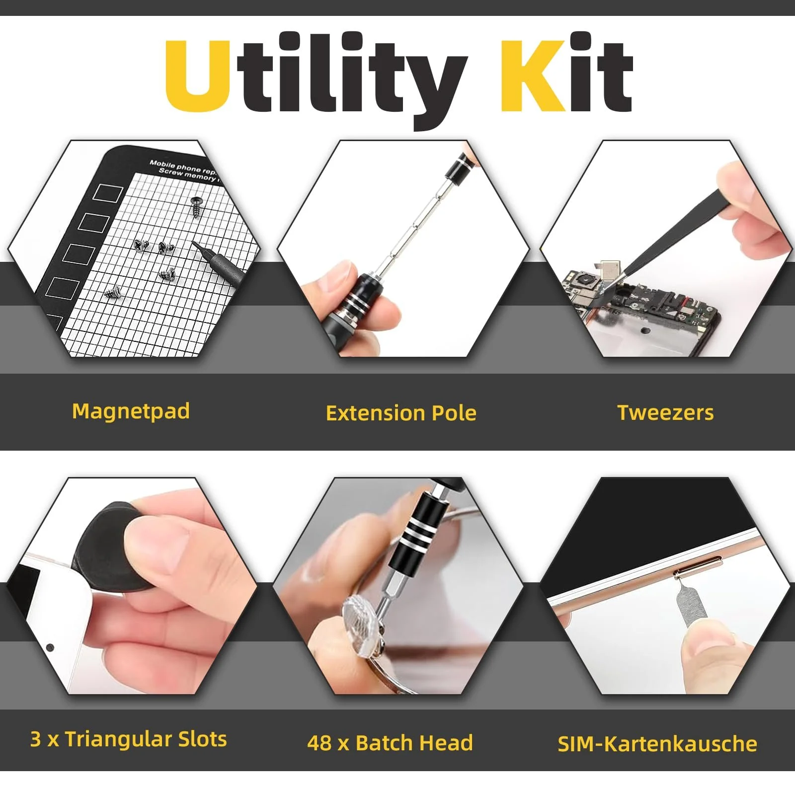 Набор отвёрток Raxfekro 50 штук для точной механики магнитный, фото №6