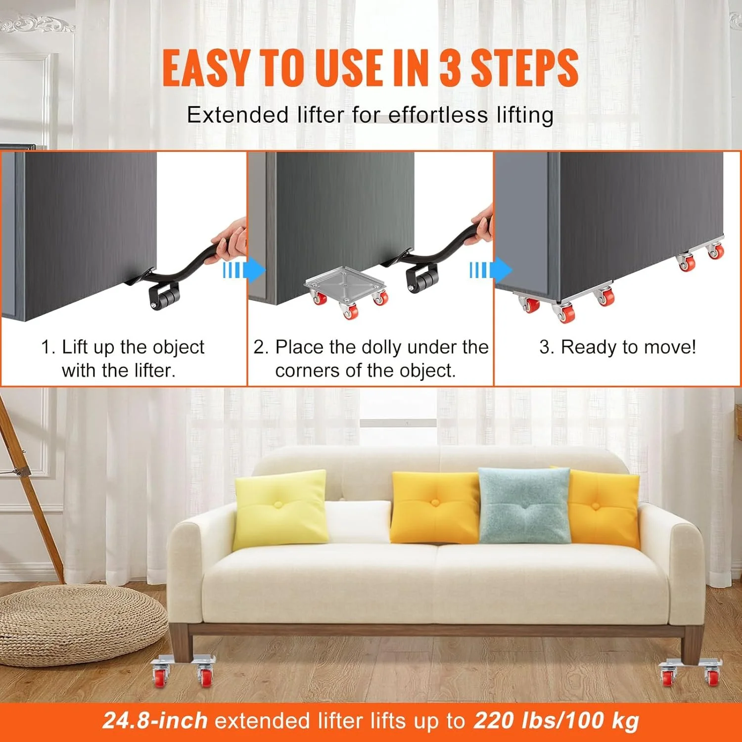 Набір роликів для транспортування Vevor Silver, фото №5 Набір роликів для транспортування Vevor Silver, фото №5