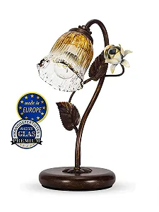 Настільна лампа Helios Florentine 403757/1 Антична Коричнева/Золотиста synthetic.ua - Фото 1