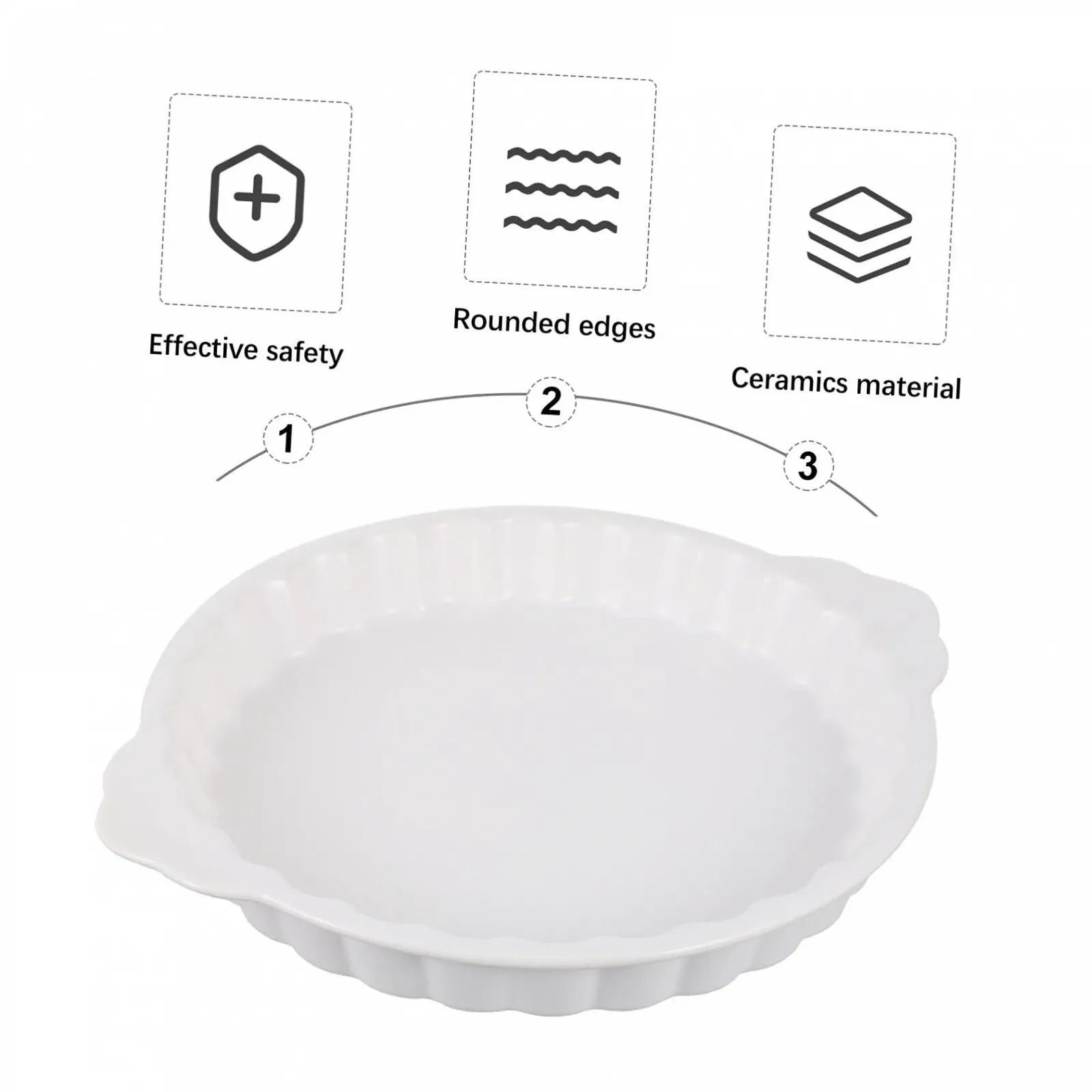 Форма для запекания Lurrose Ceramic Handles Heat Resistant Oval Oven and Microwave Safe, фото №7