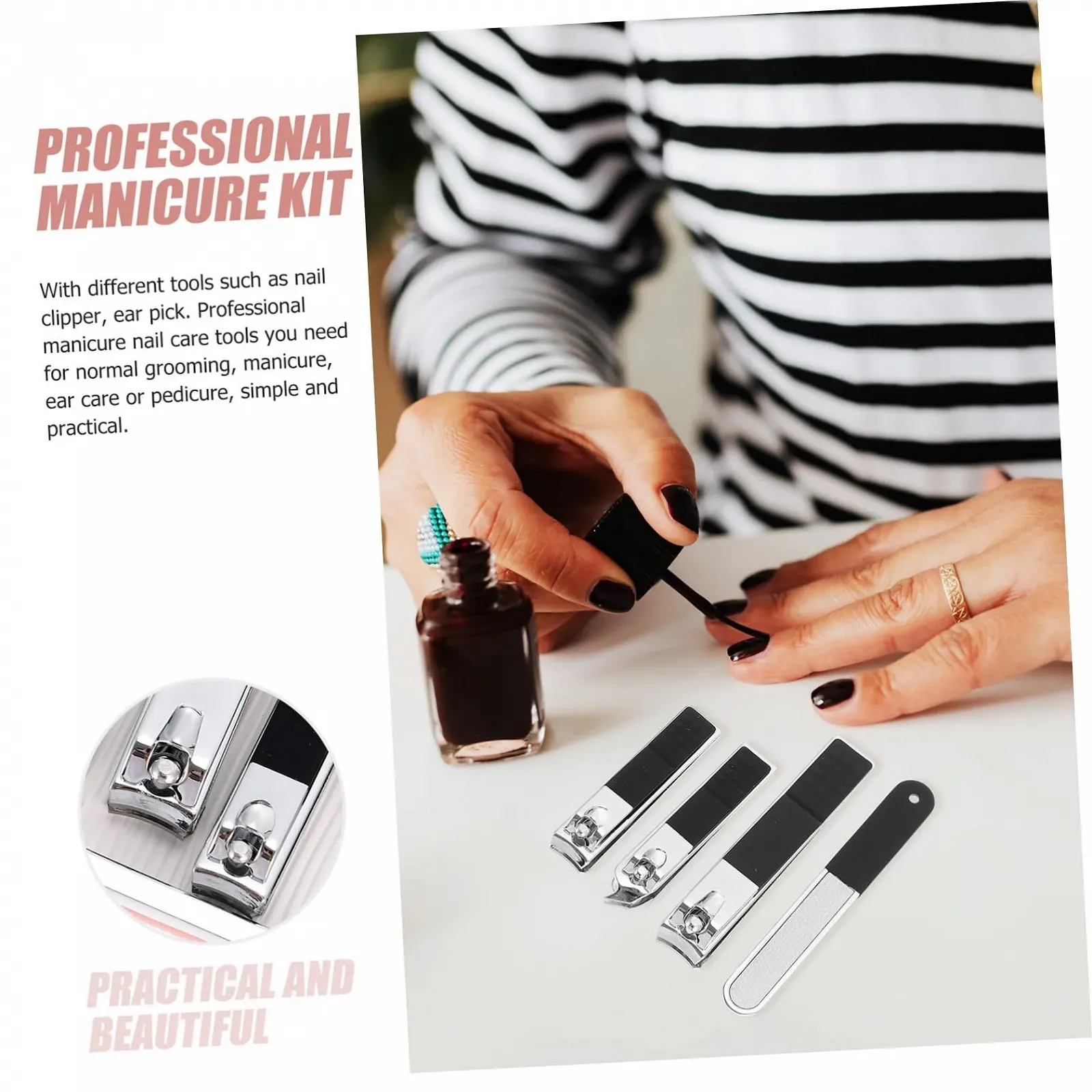 Набор для маникюра PACKOVE Professionelles Nagelpflegeset, простой в использовании и практичный, фото №3