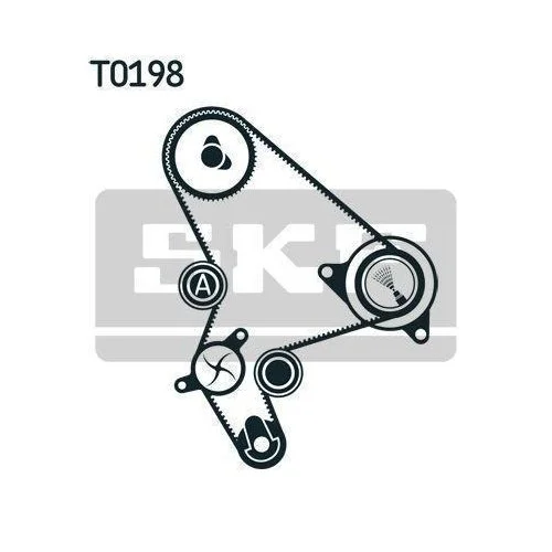 Водяний насос + комплект ременя ГРМ SKF VKMC 03266 для CITROËN FIAT FORD LANCIA PEUGEOT, фото №2