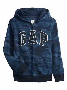 Худі GAP V-New Fz Arch Hood Logo для хлопчиків на блискавці - Фото 1