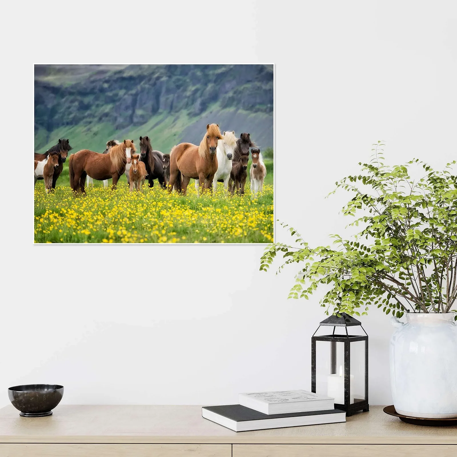 Постер PHBurchett Icelandic Horses VII зеленый 70 x 50 см, фото №4