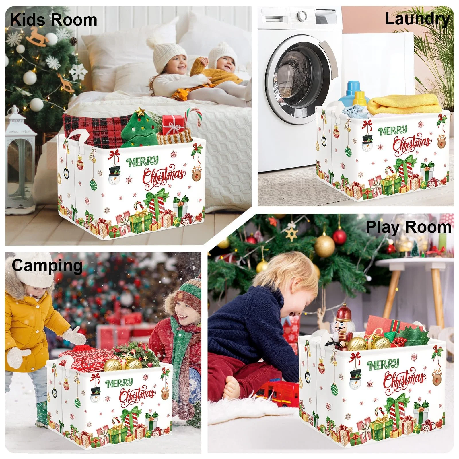 Корзина для игрушек Тип HUUMONSS Reindeer на Рождество для мальчиков и девочек, водонепроницаемая, белый, 36 л, фото №7 Корзина для игрушек Тип HUUMONSS Reindeer на Рождество для мальчиков и девочек, водонепроницаемая, белый, 36 л, фото №7