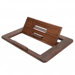 Подставка для ноутбука Annadue, деревянная, с регулировкой угла наклона, складная, для чтения, набора текста, ореховое дерево - Фото 1