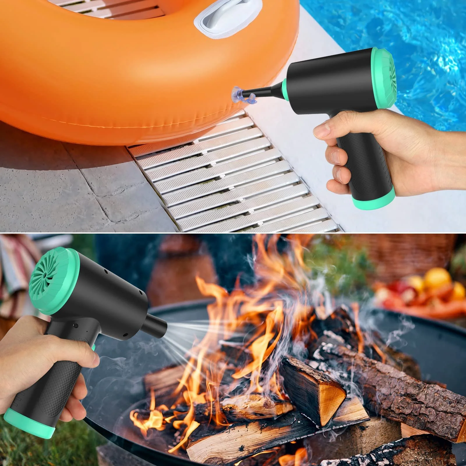 Электрическая воздуходувка и мини-пылесос 2-в-1 EVARYOO 90 000 RPM 12 Kpa 90W 7000 mAh LED-подсветка, фото №5