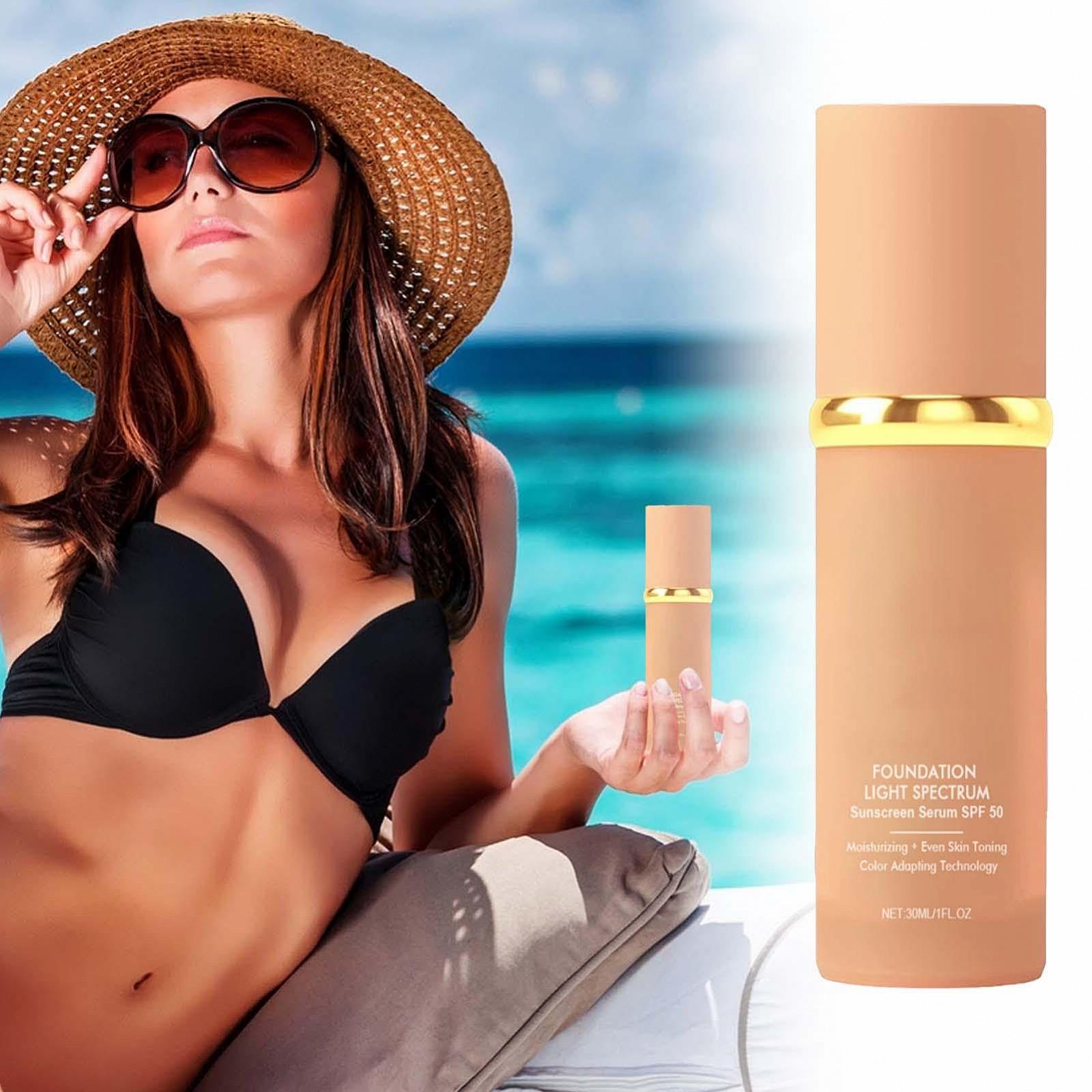 Тональний засіб Рідкий Sun Cream SPF50 Зволожуючої основи Анти-UV 30 мл для Компактного Шкіри Тональний Крем для Макіяжу, фото №3