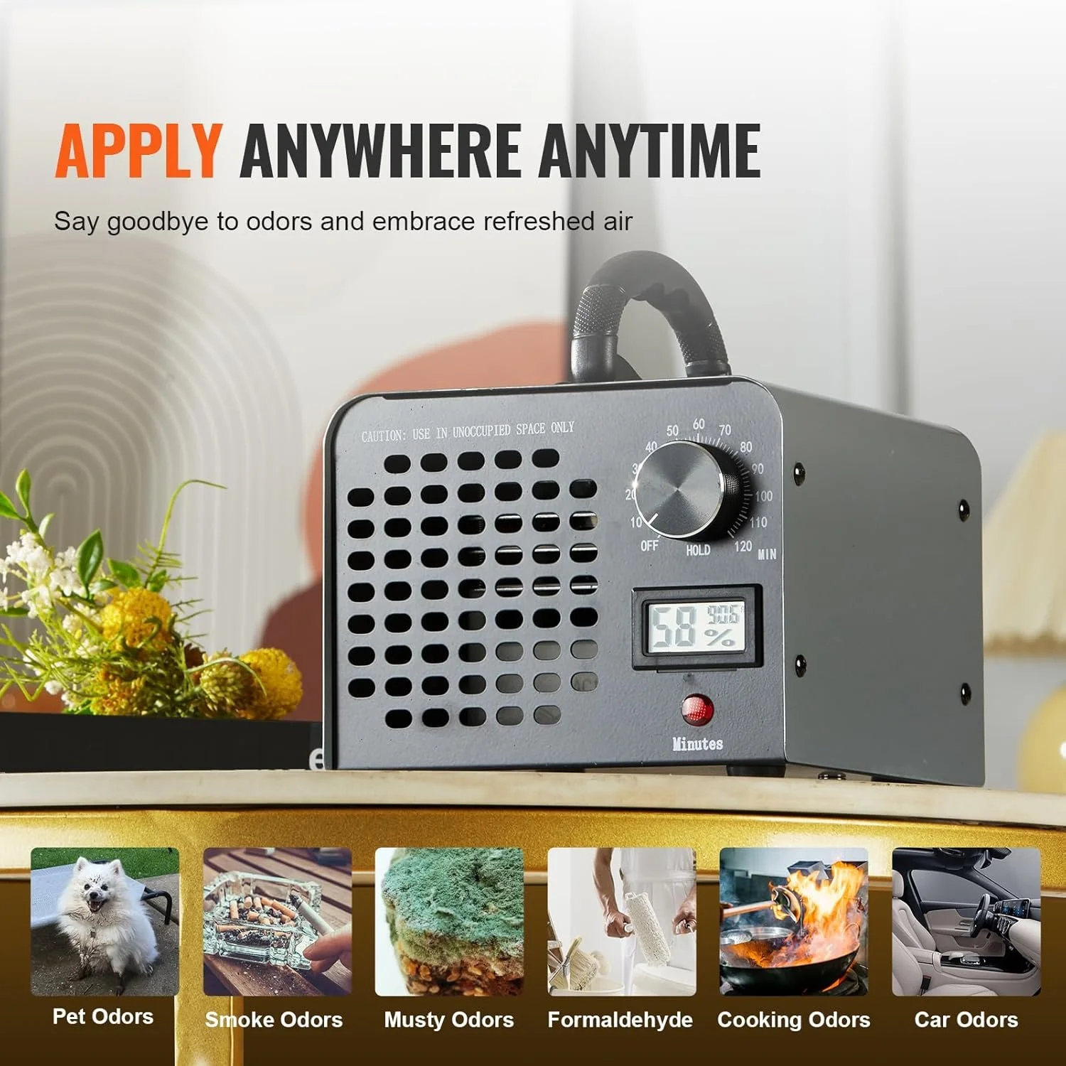 Генератор озону VEVOR SS-Y01 / 36000 мг/год / Площа до 300 м² / Сірий, фото №8 Генератор озону VEVOR SS-Y01 / 36000 мг/год / Площа до 300 м² / Сірий, фото №8