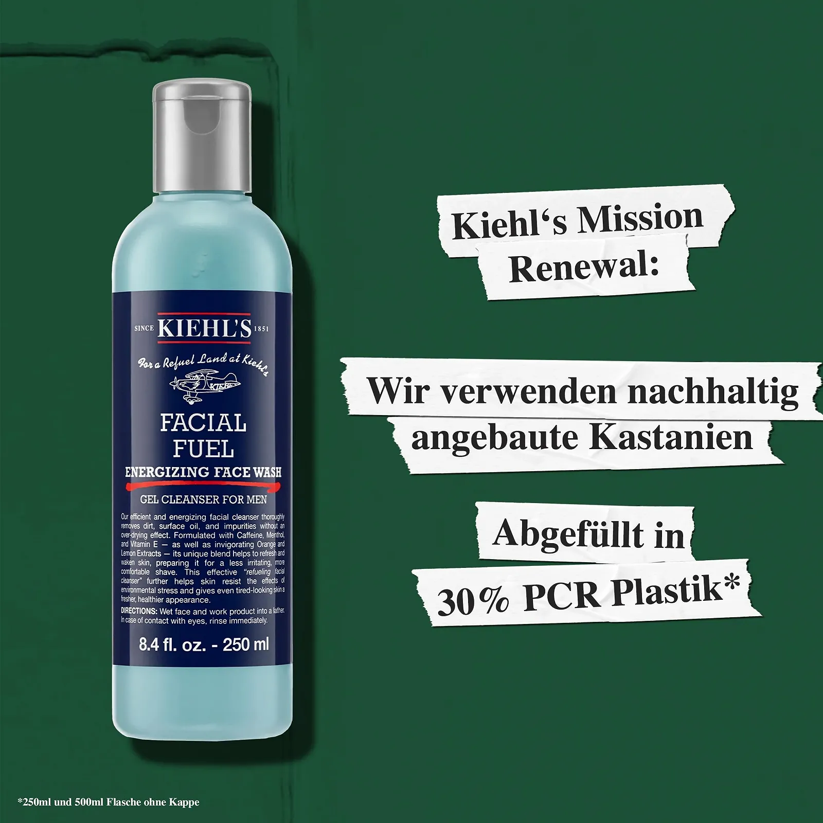 Гель для умывания KIEHL'S Facial Fuel Energizing с кофеином и ментолом для мужской кожи, 250 мл, фото №7 Гель для умывания KIEHL'S Facial Fuel Energizing с кофеином и ментолом для мужской кожи, 250 мл, фото №7