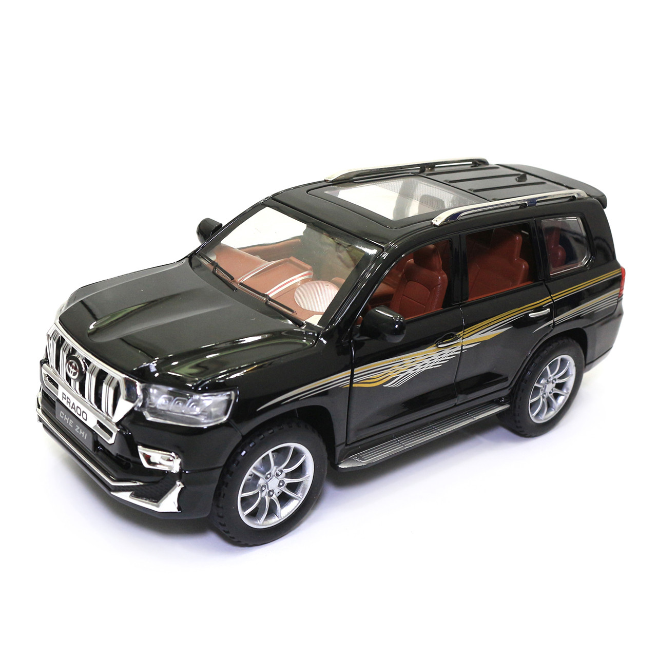 Машинка металлическая Toyota Prado AutoExpert Тойота Прадо джип черный звук свет 21*9*10 см (GT-9147), фото №2