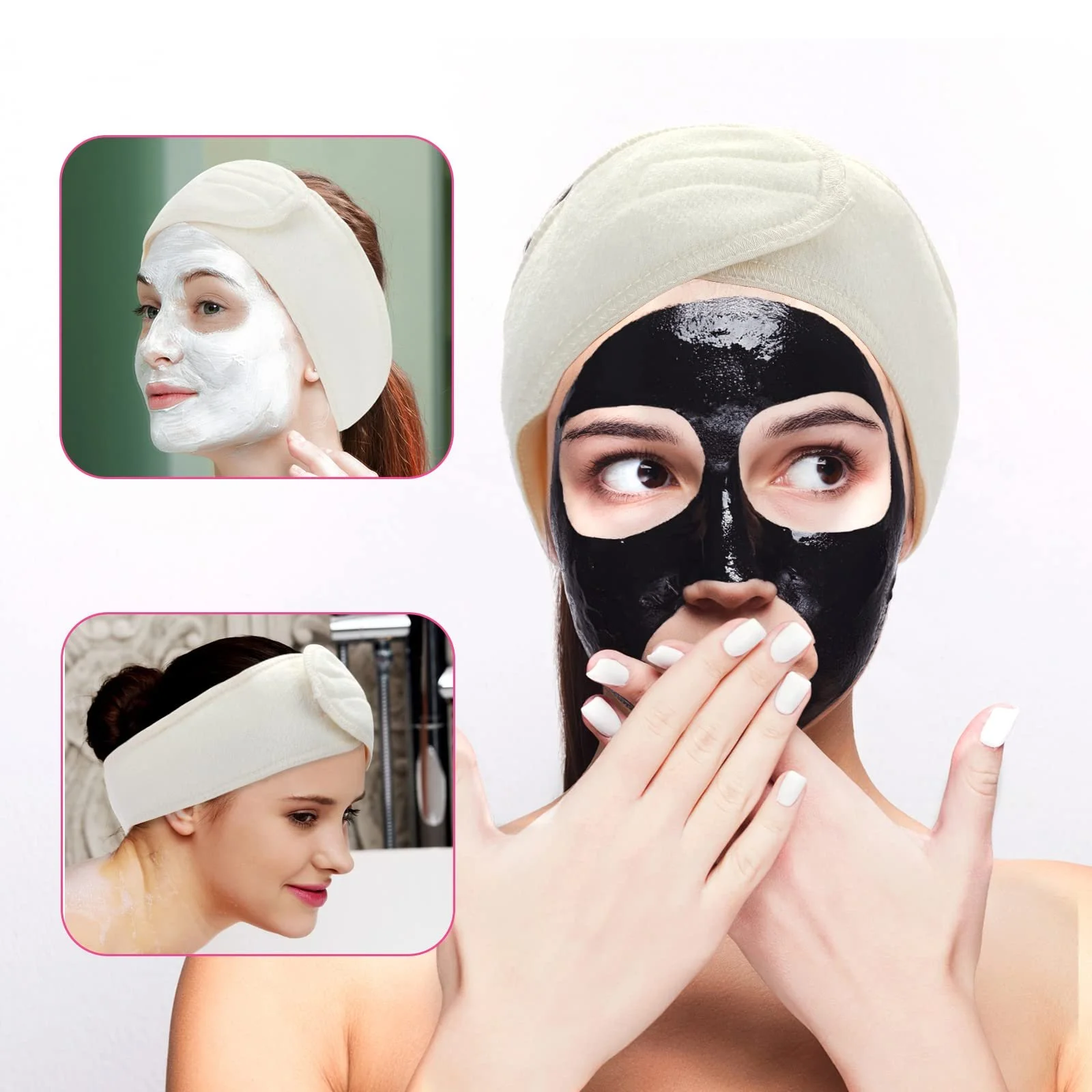 Пов'язка на голову для спа WLLHYF Регульована, фото №6