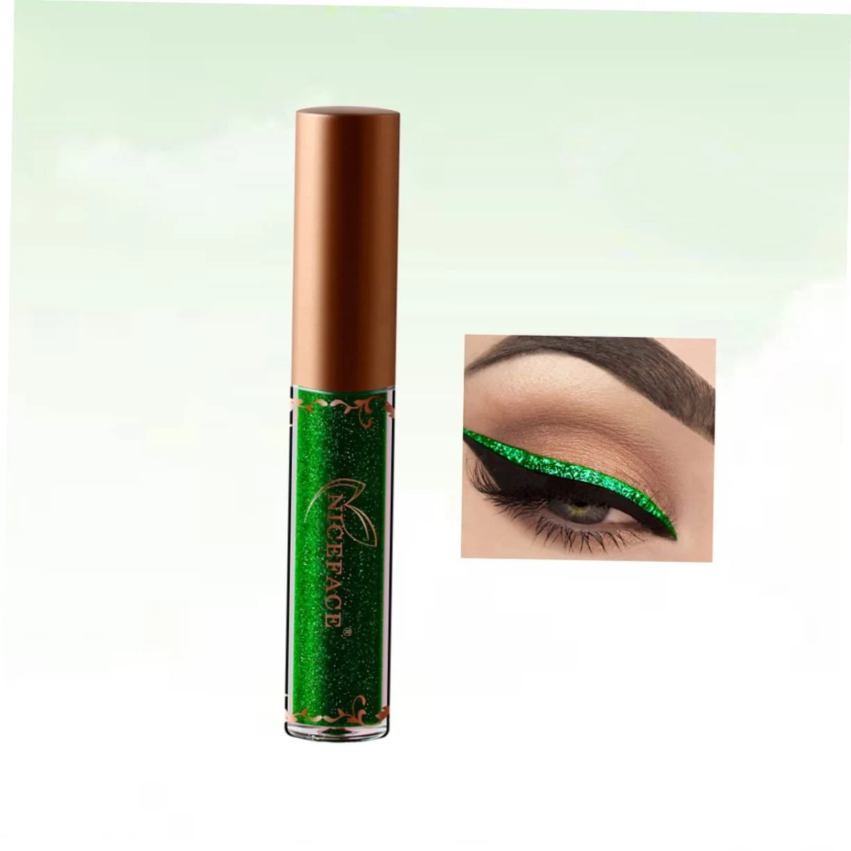 Підводка для очей DOITOOL Металік, кольорова, мерехтлива, рідка, з блискітками, перламутрова,, фото №6