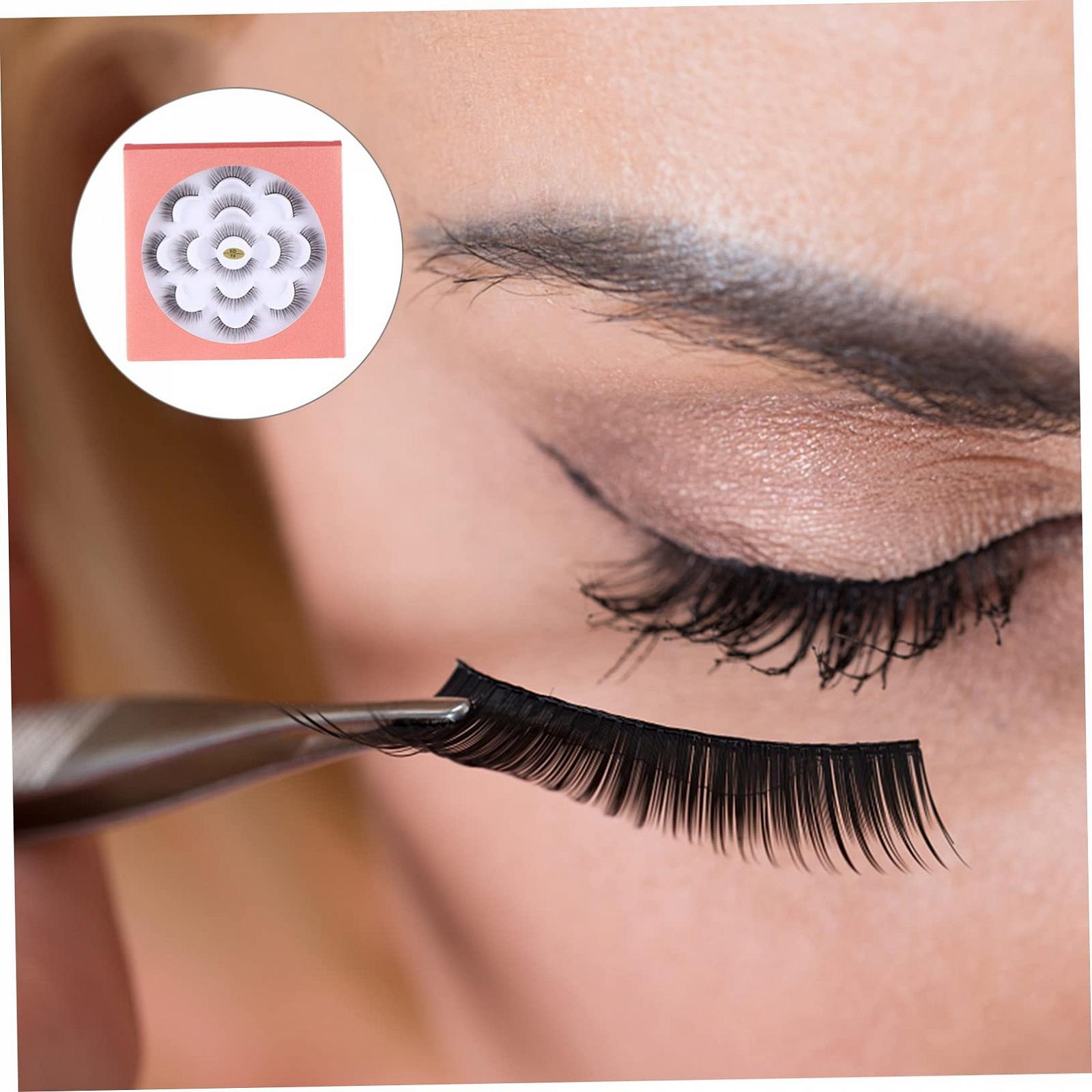 Косметика Angoily 7 Paare Фальшиві Вії 6d Синтетичні Натуральні Нарощені Чорні, фото №6