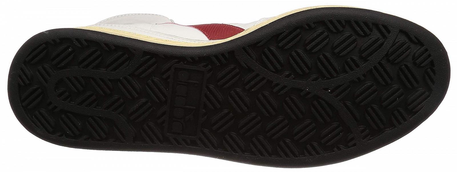 Кроссовки Diadora Heritage MI Basket Used из натуральной кожи мужские высокие Бело-серый, фото №4
