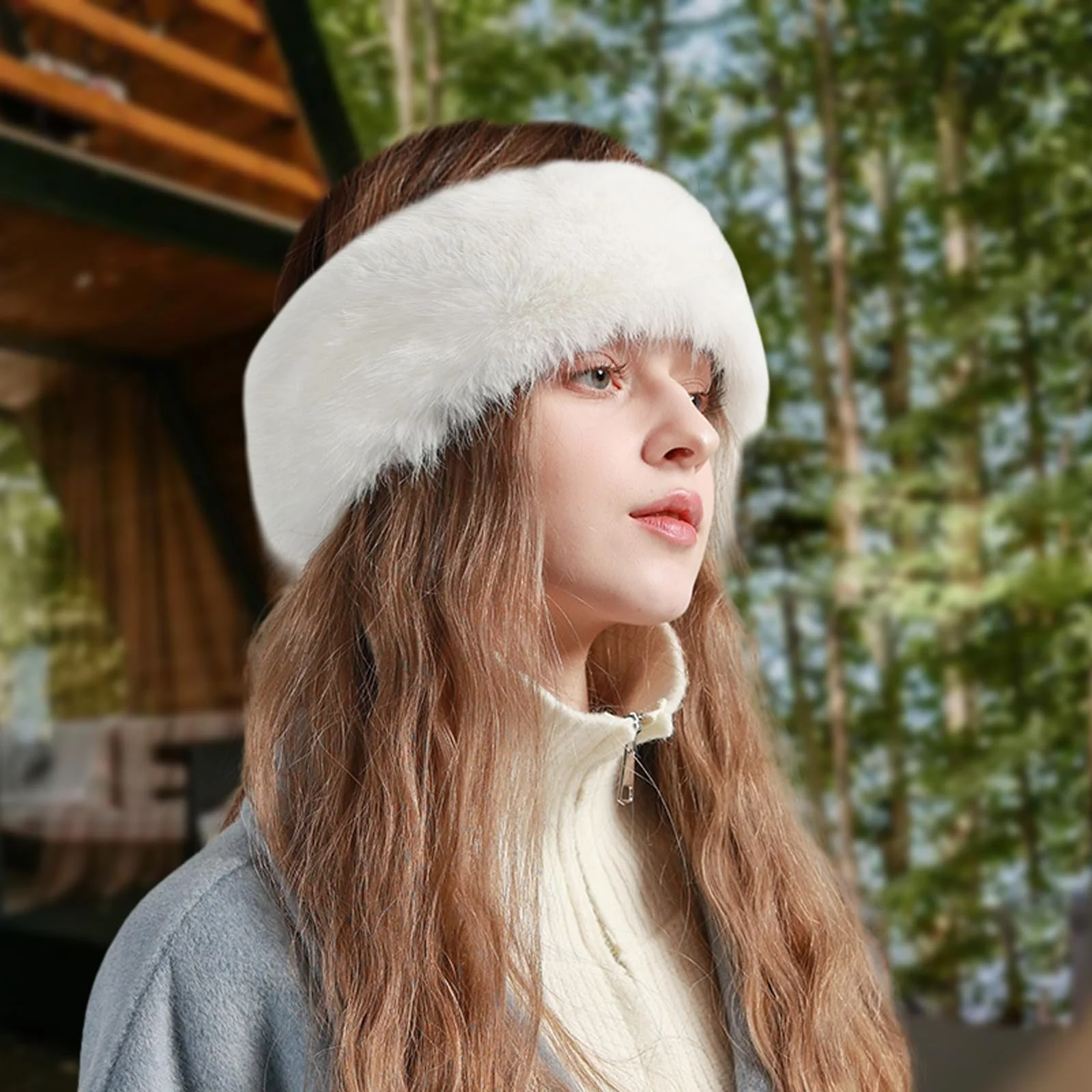 Хутряна пов'язка на голову для жінок, фото №7 Хутряна пов'язка на голову для жінок, фото №7