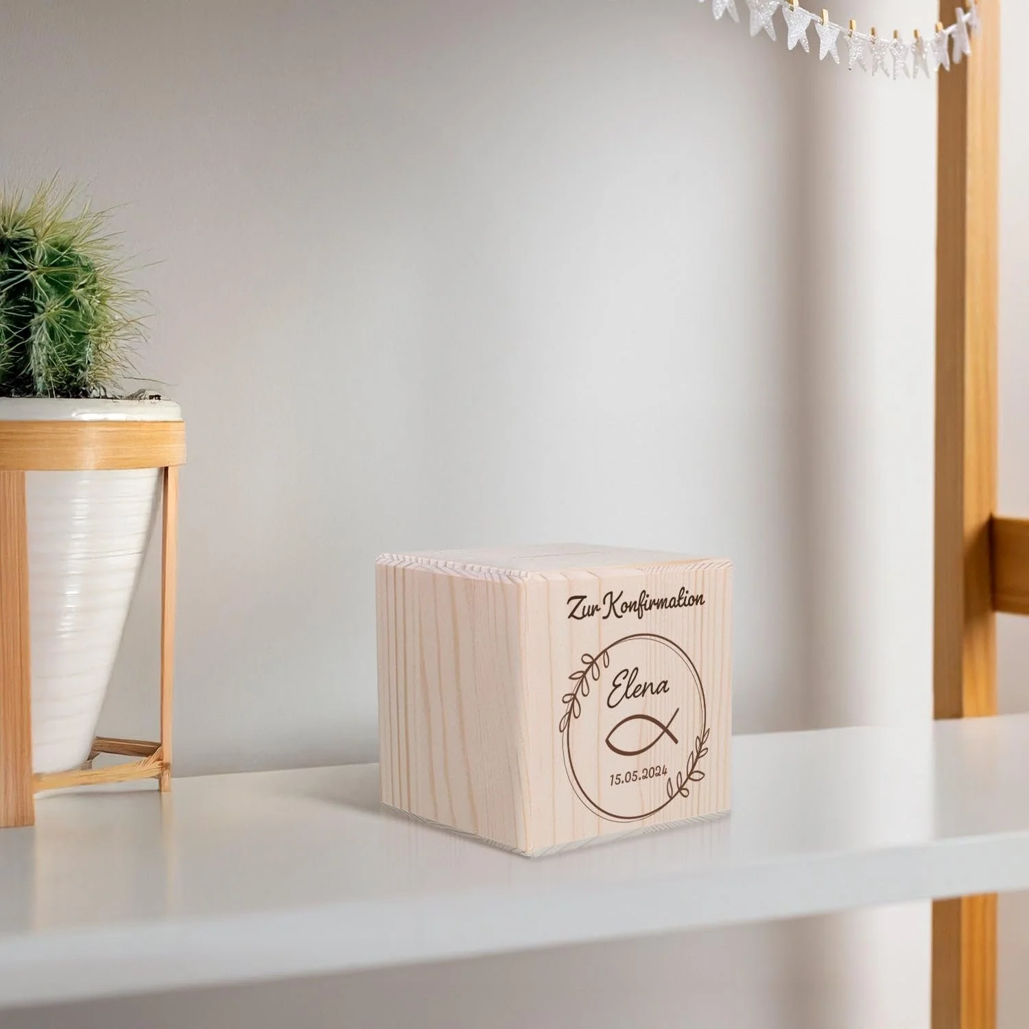 Скарбничка GRAVURZEILE Bedruckte Spardose Fisch Kranz, фото №4