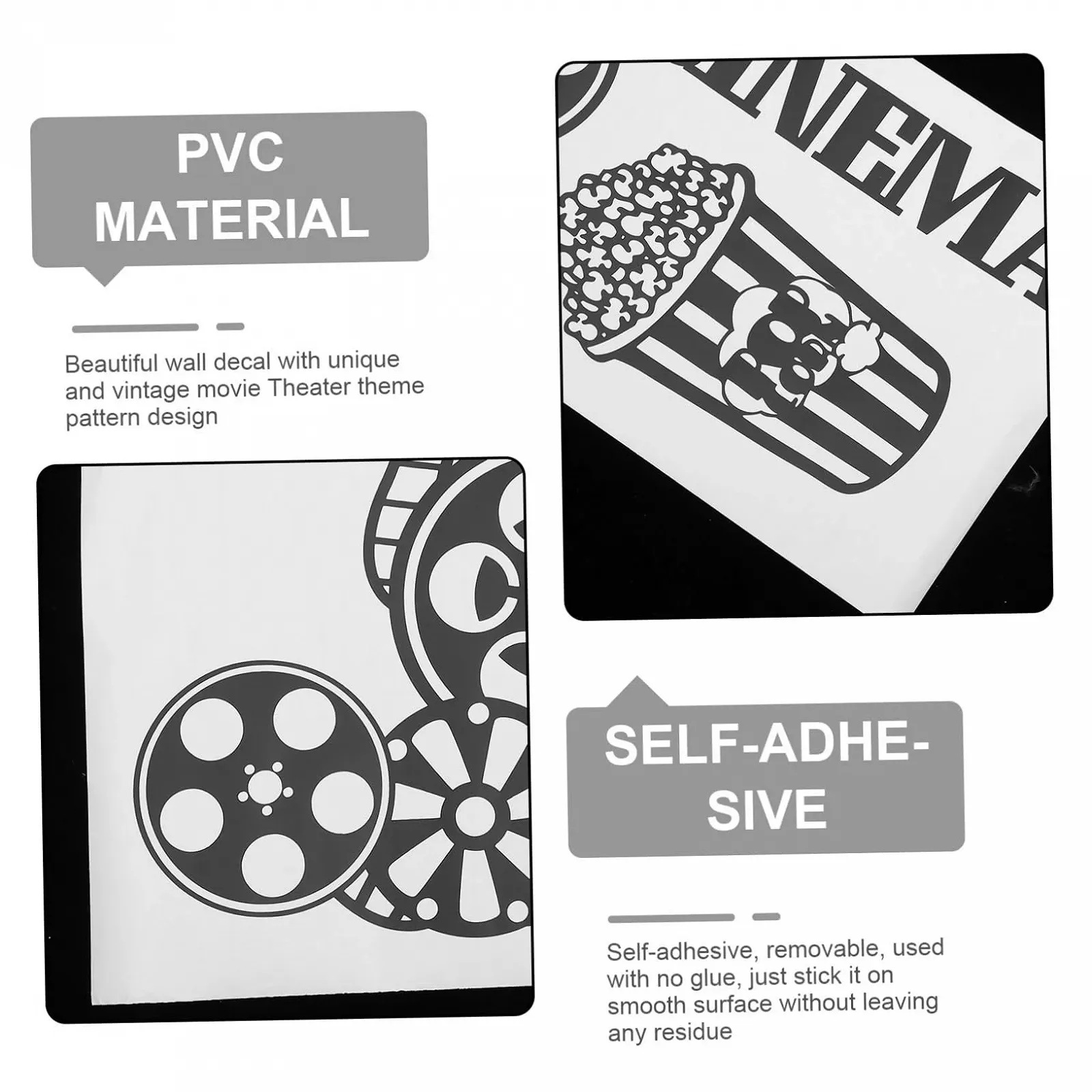 Наклейка на стіну NOLITOY Vintage Cinema Theatre Retro, фото №8