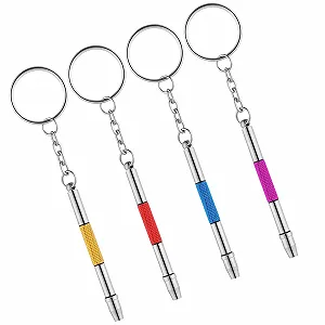 Набір 4 Mini Glasses Screwdriver 3 в 1 Glasses Repair Kit Stainless Steel Small Screwdriver - Фото 1