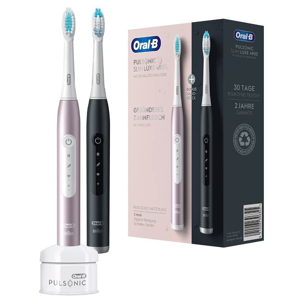 Зубная электрощетка звуковая Oral-B Pulsonic Slim Luxe 4900 + Сменные насадки Pulsonic Clean (8 шт., в упаковке), фото №2