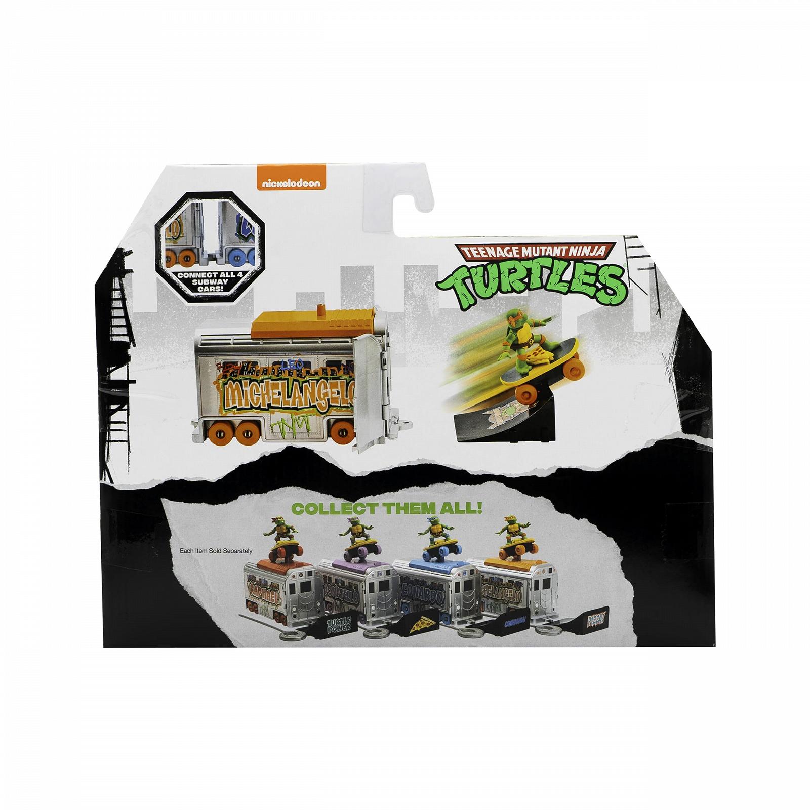 Фігурка Черепашки-ніндзя Мікеланджело Switch Kick Subway Launcher TMNT Classic Edition, фото №3
