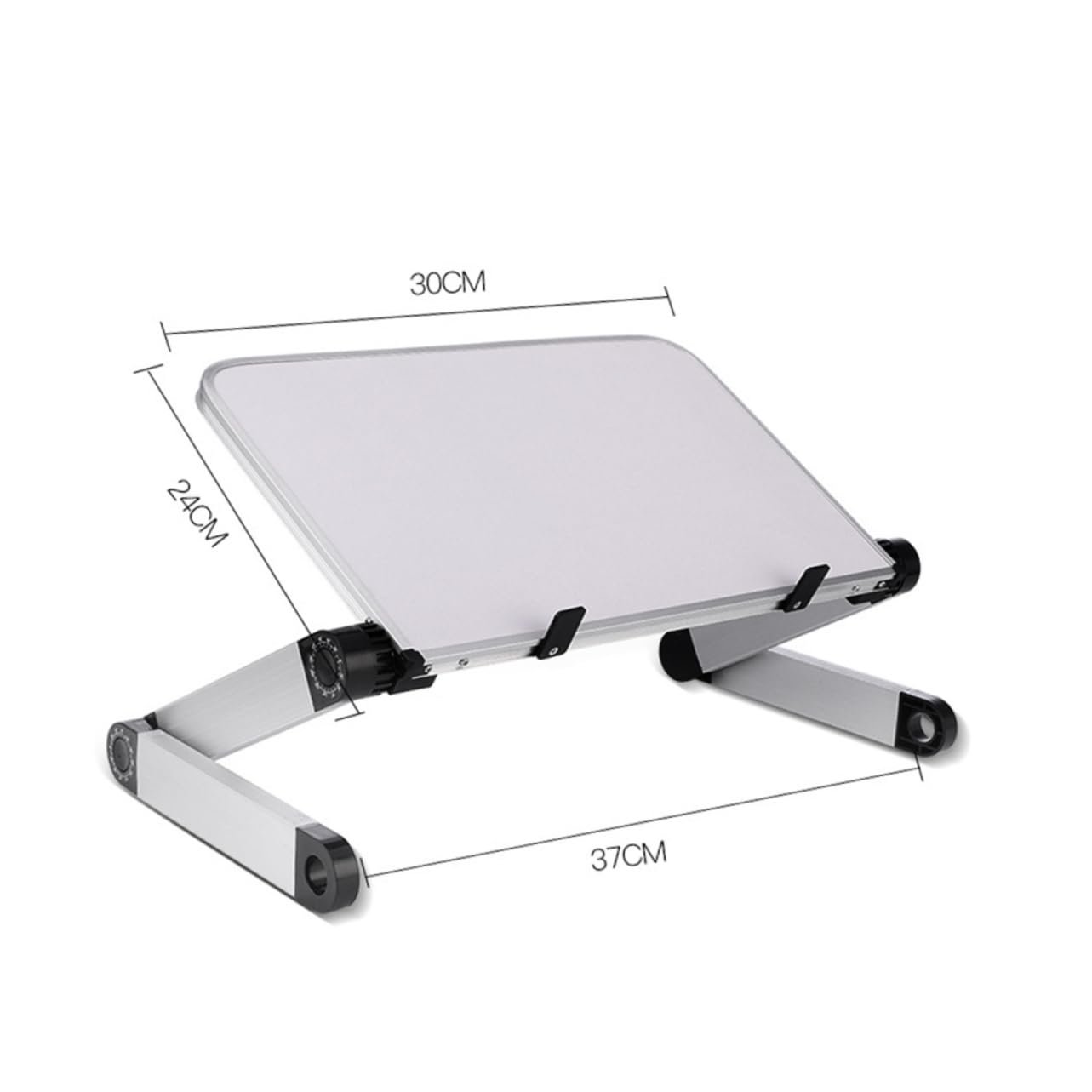 Підставка для ноутбука регульована по висоті алюмінієва, ергономічна, біла для використання ноутбука та планшета, універсальна, регульована та стабільна, фото №5