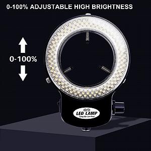 Кольцевая лампа для микроскопа 144 LED регулируемая 0-100% synthetic.ua - Фото 1