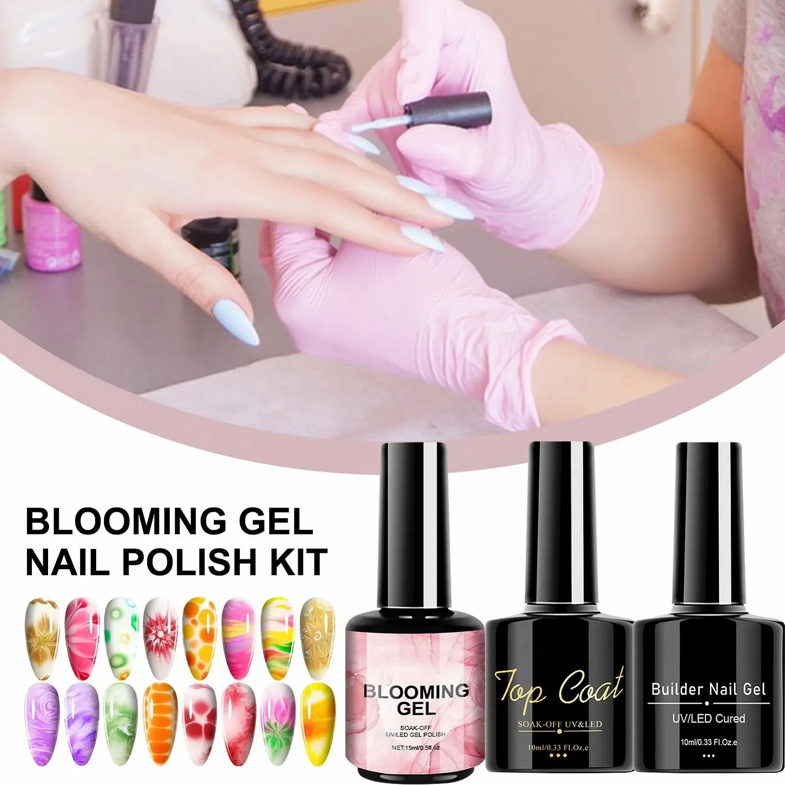 Гель-лак Гель в форме цветов Shine Finish Base Top Coat Blooming Gel, фото №9 Гель-лак Гель в форме цветов Shine Finish Base Top Coat Blooming Gel, фото №9