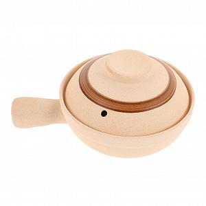 Кастрюля керамическая маленькая с крышкой устойчивая к царапинам термостойкая энергосберегающая - Фото 1