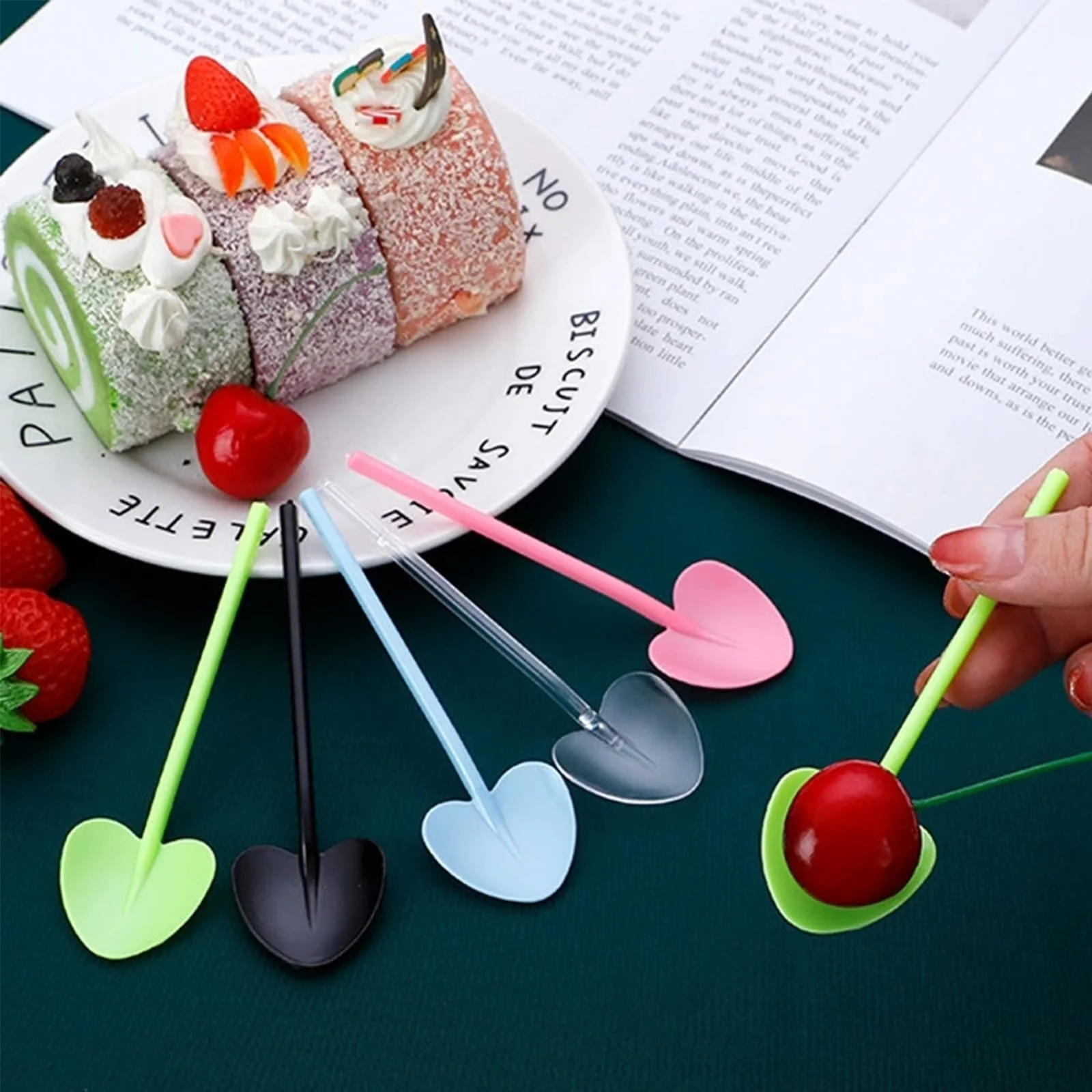 Ложка Серце Brand Набір з 200 штук Різнокольоровий, фото №4 Ложка Серце Brand Набір з 200 штук Різнокольоровий, фото №4