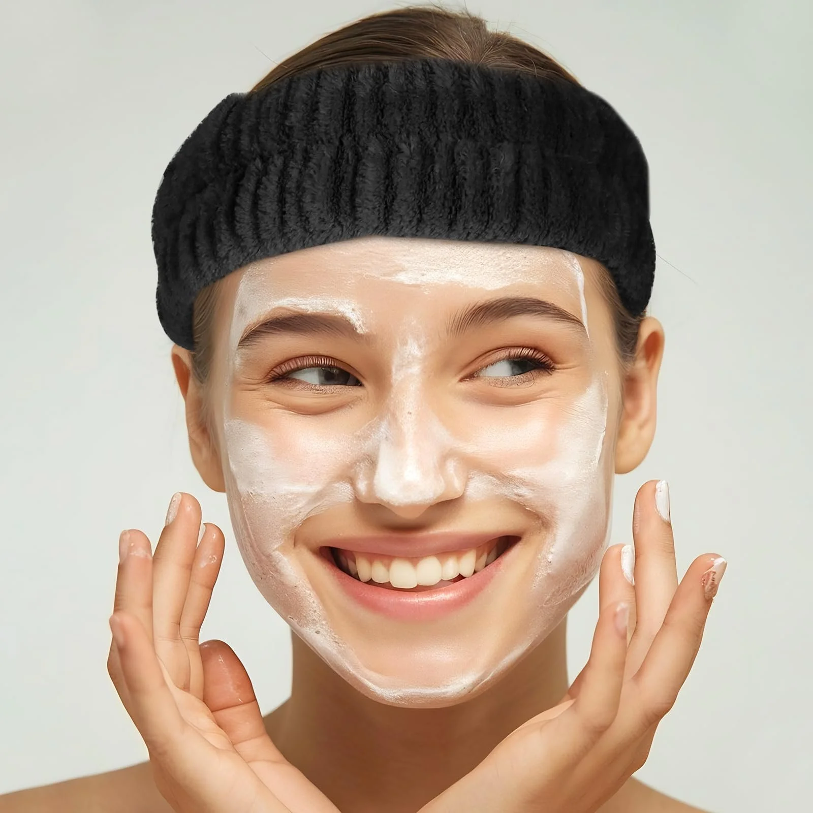 Набір з 2 косметичних пов'язок для волосся для макіяжу та вмивання, фото №5